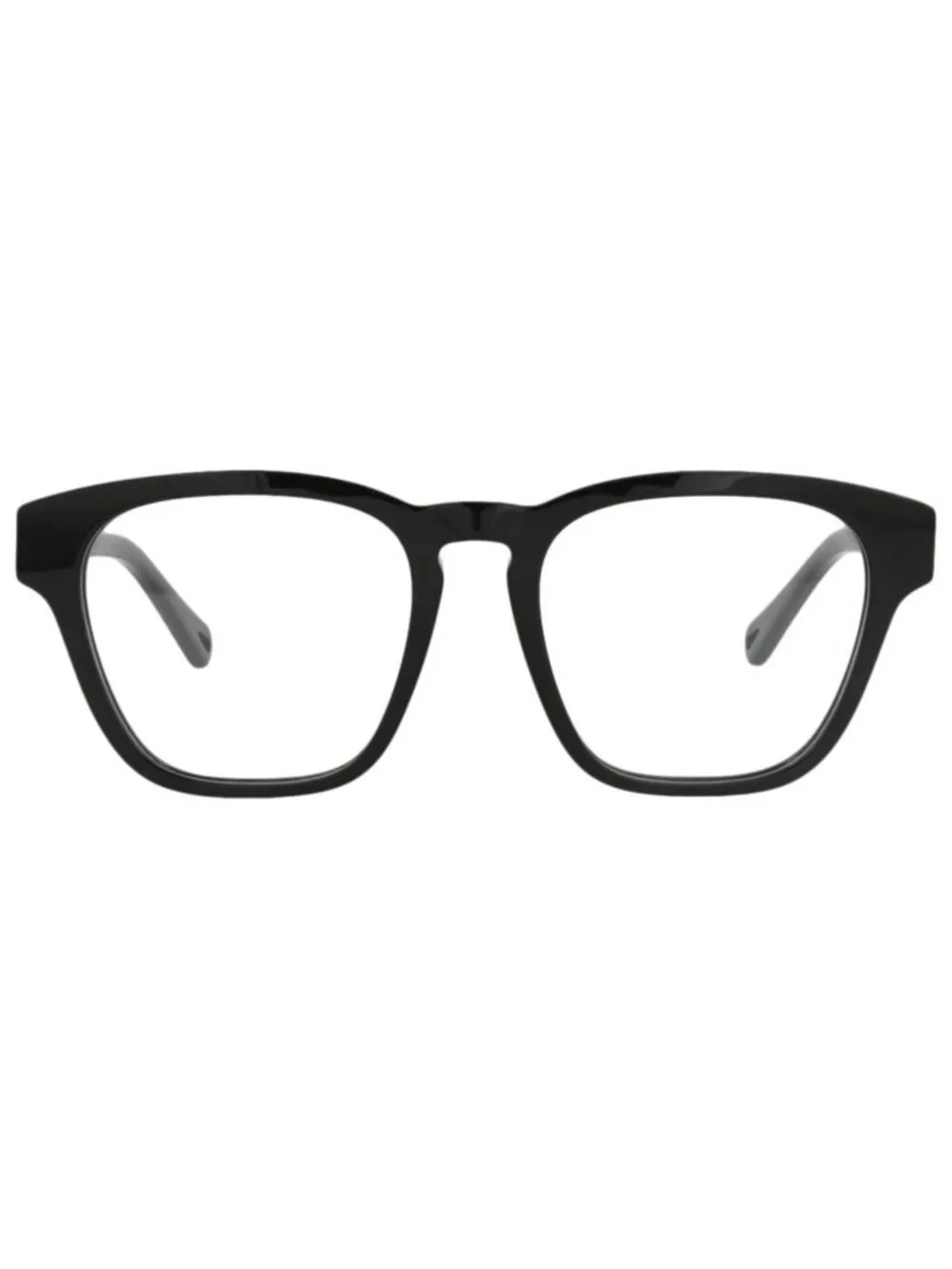 New Chloé Women's Eyeglasses Square Rectangle Recycled Acetate Frame Black Black